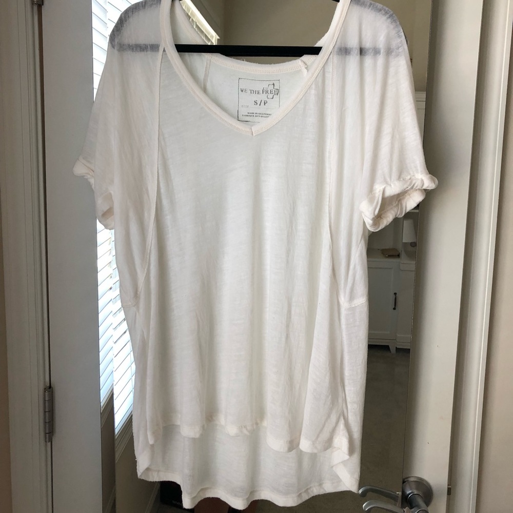 Free People Soft White Tee